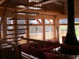 Escalier chalet bois